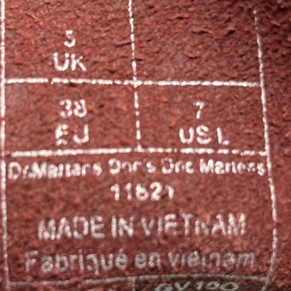 Dr Martens 1460 Cherry Red Oxblood Leather Combat‎ Boots W7 Y2K Grunge Punk Alt - Picture 8 of 9